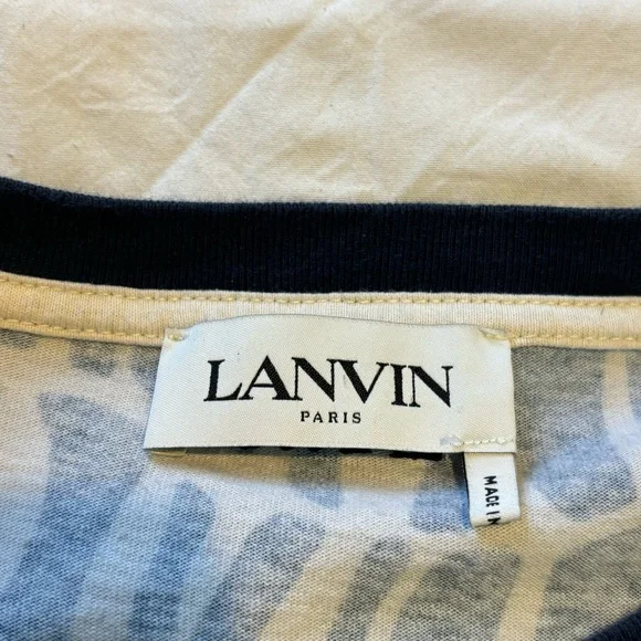 SOLD - LANVIN Paris Psychedelic Logo Runway Tshirt - Picture 5 of 7